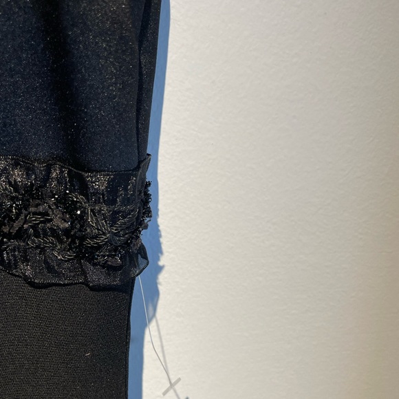 JS Collections Black Ruffled Midi Dress NOWT - Picture 5 of 13